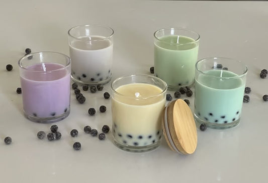 Boba taro candle